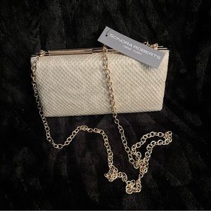 NWT Sondra Robert’s bone evening clutch